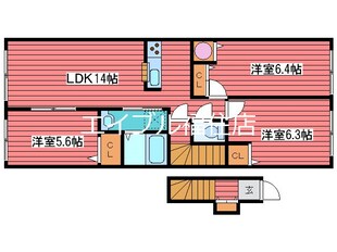 エクシードヒルＡの物件間取画像